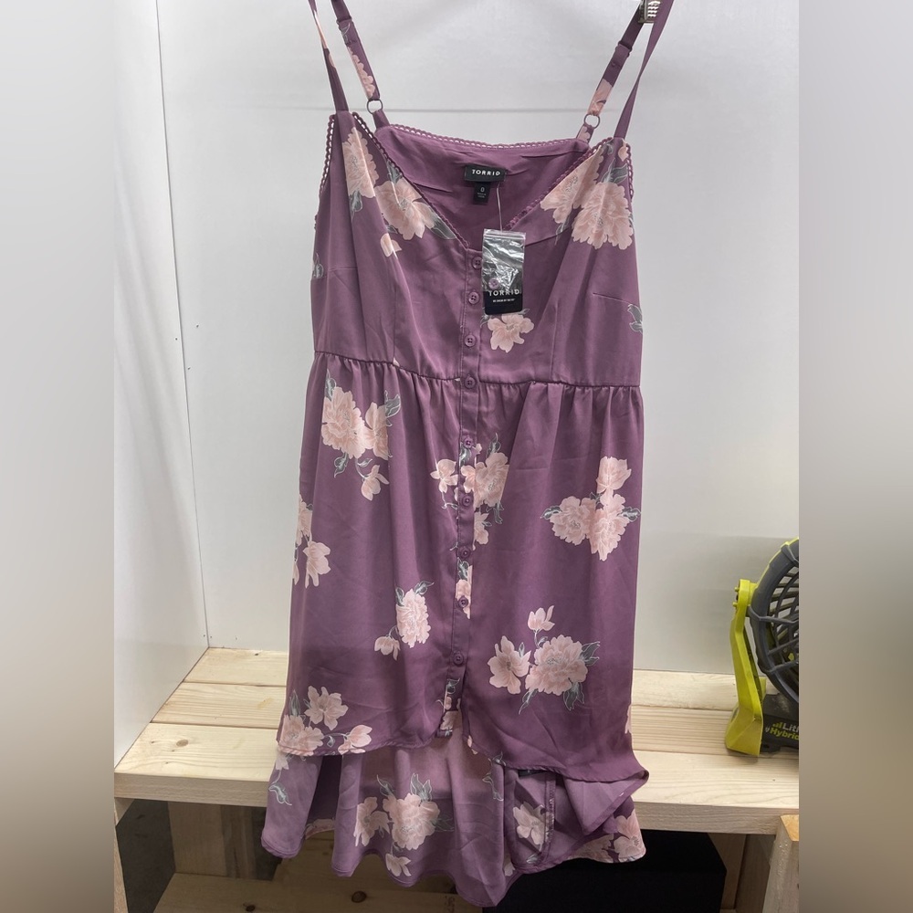 Torrid Purple Floral Blouse
